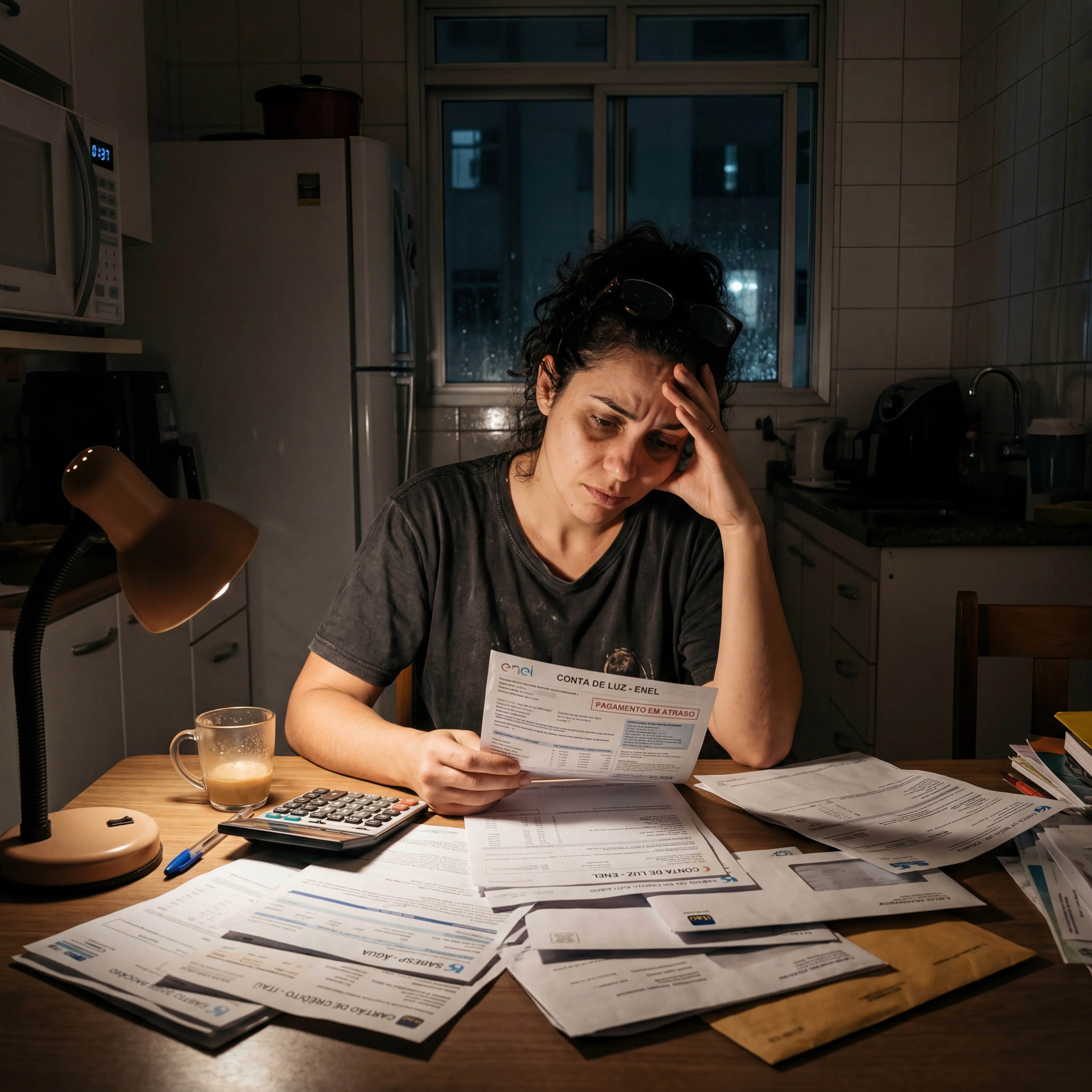 Servidor público lendo o contracheque em silêncio